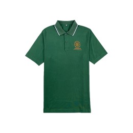 Design Green Men's Polo Shirt Custom Logo Print Polo Shirt Collar White Contrast Color Youth Activities Committee Regional Affairs P1523 Design Green Men's Polo Shirt Custom Logo Print Polo Shirt Collar White Contrast Color Youth Activities Committee Regional Affairs P1523
